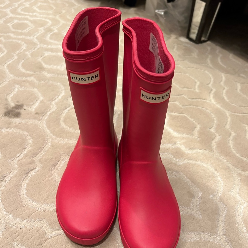 Hunter pink rain boots GIRLS